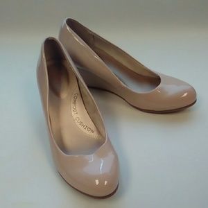 Nude colored jellypop wedges